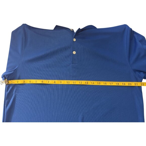 Nike Dri-Fit Blue Golf Polo Shirt Med. Moisture-Wicking Lightweight Performance - Picture 8 of 10